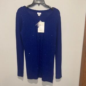 Jaclyn Smith NWT Size M Vibrant Blue Sweater